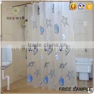 High Quality Transparent Polyester Shower Curtain thumbnail-2