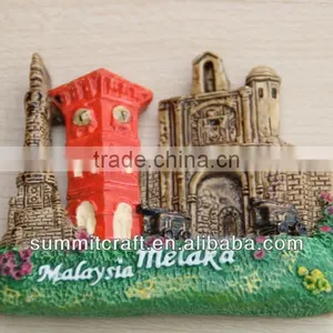 Polyresin Malaysia Melaka Painting Fridge Magnets Tourism Souvenirs thumbnail-1
