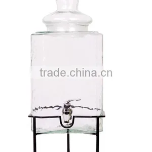 Square Glass Juice Jar With Plastic Tap thumbnail-1