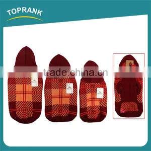 Wholesale Pet Apparel Classical Grid Patterned Dog Clothes Winter With Hat thumbnail-4