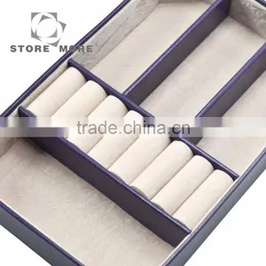 Purple Small Portable Travel Leather Jewelry Box, Gift for Wedding & Party thumbnail-2