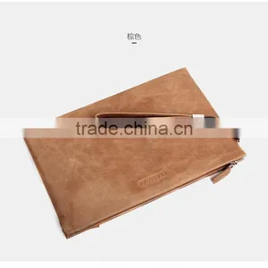 Genuine Leather Men's Wallet Clutch Bags Money Phone Bags For Men Purse thumbnail-2