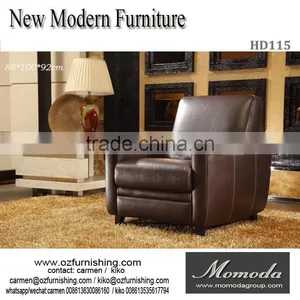 HD115 High-end Design Living Room Furniture Sofa Set Leather Single Arm Chair thumbnail-1
