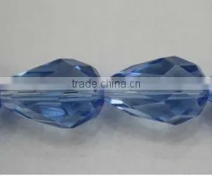 Wholesale Light Blue Faceted Raindrop Crystal Beads thumbnail-1