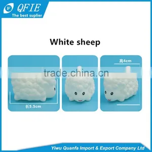 Promotional Colorful Cheap Soft Mini Lovely Animal Shape Rubber Bath Toys for Baby thumbnail-4