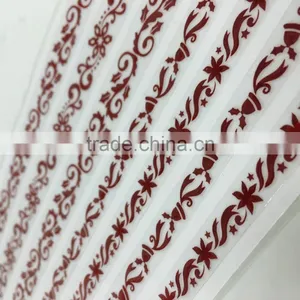 Festival Mood Epoxy Ribbon Sticker, X'mas Season Foil Sticker, Foil Epoxy Ribbon Sticker in Red thumbnail-4