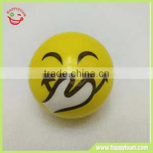 Titter Face Emoji PU Foam Stress and Bouncing Ball Toy thumbnail-1