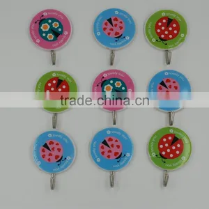9pcs Kids Cartoon Colorful Children Room Self Adhesive Hanging Plastic Hooks thumbnail-1