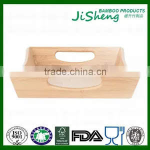 Hot Sell Top Quality Bamboo Serving Tray With Handles: Serve Food, Coffee or Tea, or Use as a Party Platter thumbnail-3