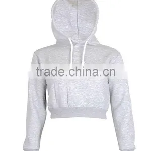 Womens Plain Crop Top Hoodies Hooded Pull Over Full Length Sleeve Sweatshirt Xxxl Hoodie Multi Color thumbnail-5