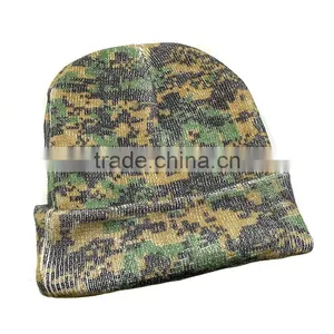 China Wholesale Acrylic Custom Cuff Pritted Knit Cap thumbnail-1
