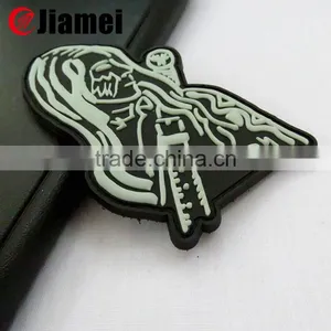 OEM Design Round Glow in the Dark Patch Sew on Clothing Rubber Patch thumbnail-1