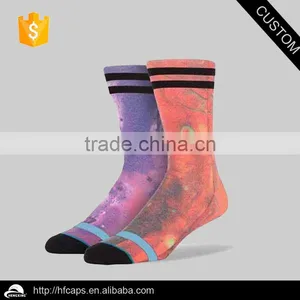 Spandex / Nylon / Cotton Material and Unisex Gender Dye Sublimated Socks thumbnail-1
