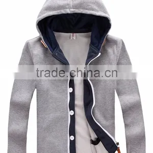 China Factory Thick Winter Men Cheap 100% Polyester Blank Hoodies thumbnail-2
