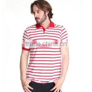 Mens Stripe Polo T-Shirt Custom Polo Shirts thumbnail-1