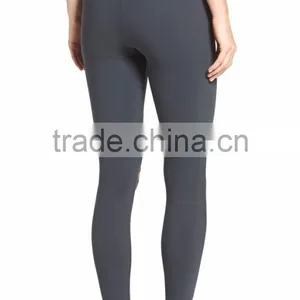 MGOO Custom Design Plain Distressed Yoga Pants Fitted Ripped Airbrush Women Leggings thumbnail-2