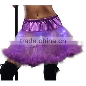 Women's LED Light Up Skirt Tutu Rave Party Costumes TUTU Petticoat Crinoline Mini Dress thumbnail-5