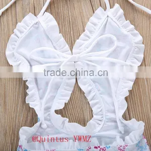 Japanese Girl Swimsuit One Piece Swimsuit Floral Hot Selling Summer Girl Clothes thumbnail-4