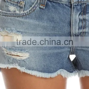 2016 New Fashion Ladies Short Tops for Jeans ,custom Ladies Short Jeans, Hot Sell Ripped Short Jeans thumbnail-5