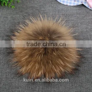 14 - 15cm Raccoon Fur Ball Fur Pom Poms Fur Pompom for Hat Winter Skullies Beanies Hat Cap Bag Key Chain Clothes thumbnail-3