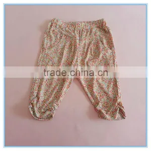 Factory Price Super Comfortable Cotton Fabric Children Girl's Leggings Stretch Colorful Pants Flower Printed Pants Trousers thumbnail-1