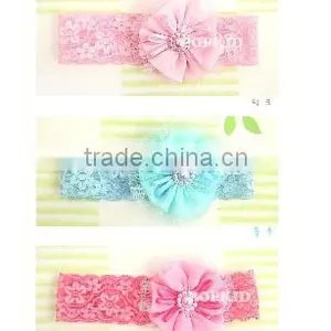 Wholesale Various Colors Flower Baby Headbands for Girls Hair Acessories Europeanstyle New Styles Cute Kids Baby Girls Headband thumbnail-1