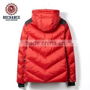 Red Nylon Outdoor Coat Winter thumbnail-2