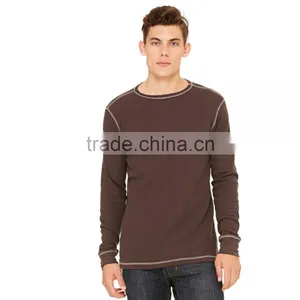 Bella+Canvas Men's Thermal Long Sleeve Tee - 55% Combed and Ring-spun Cotton 45% Polyester and Comes With Your Logo thumbnail-1