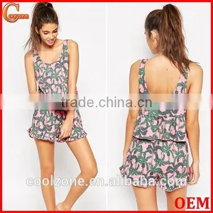 Relaxed Fit Scoop Neck All Over Printed Pajama Women Adult Pajama thumbnail-1
