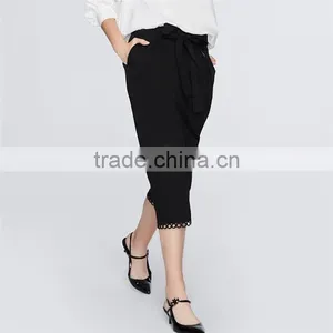 2017 Fashion Circle Hems 3 Quarter Length Ladies Casual Pants thumbnail-6