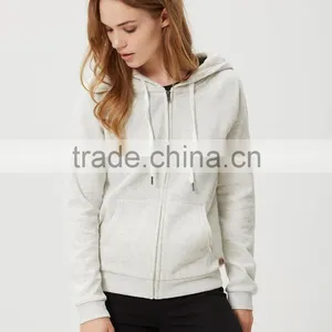 2016 Winter Wholesale Women 100% Cotton Plain Zip Hoodie Free Sample thumbnail-6