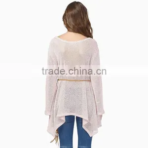 Women's Spring and Autumn Hollow Mesh Long Sleeve T-shirt thumbnail-4