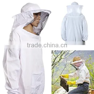 Hot Sale High Quality Protective Bee Keeping Jacket Veil Suit Smock Equipment+1 Pair Beekeeping Long Sleeve Gloves thumbnail-6