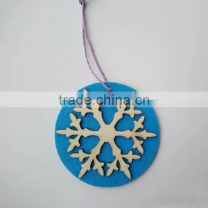 Blue Wooden Snowflakes Costume Wall Hanging Crafts thumbnail-1