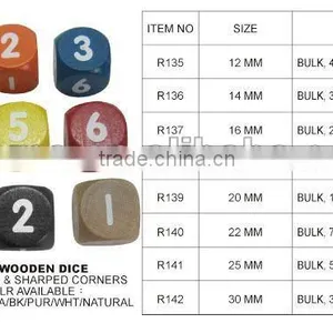 (R137) COLOR WOODEN DICE thumbnail-1