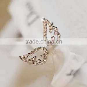 Women Rhinestone Angle Wing Midi Finger Knuckle Rings thumbnail-4