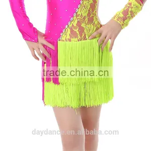 Girls Children Open Back Spliced Unequal Latin Dance Dress Kids Samba Tango Salsa Tassel Competition Dress thumbnail-3