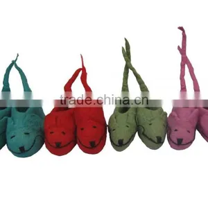 Soft & Warm Sheep Wool Felt Mouse Shape Baby Shoe/ Pure Hand Made Baby Felt Wool Baby Shoe thumbnail-1