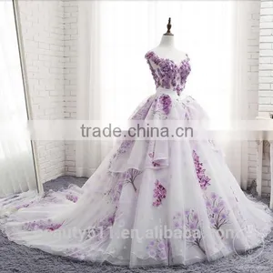 High Quality Charming Style Lace Sweetheart Neckline Appliqued Ball Gown Bridal Dress TS302 thumbnail-3