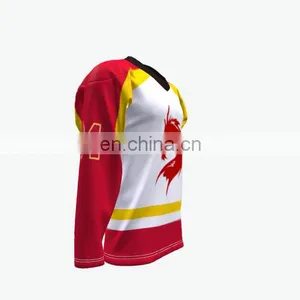 100% Polyester Reversible Custom Ice Hockey Uniform thumbnail-3