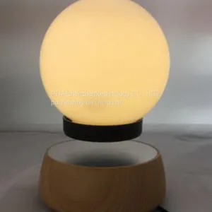 Wooden Base Rotating Magnetic Floating Led Lamp thumbnail-1