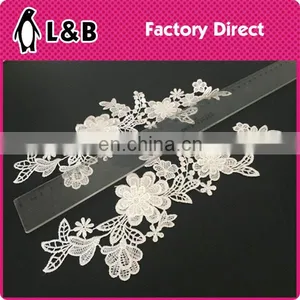 2017hot Sale Fashion Flower Lace Applique for Wedding Dress thumbnail-4