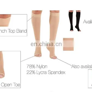 Compression Socks Knee-Hi Firm Support Open Toe Compression Stockings 20-30mmHg#YLW-15 thumbnail-6