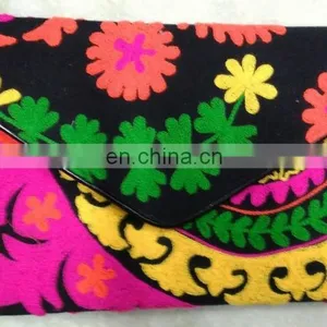 2015 New Product Classic Multicolor Sujani Embroidery Envelope Clutch Bag,new Fashion Ladies Pars Genuine Wal thumbnail-1