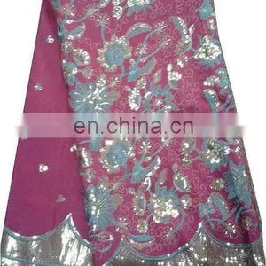 Sequin Flower George Lace Silk Fabric(PG14017) Liturgical Lace Fabric thumbnail-2