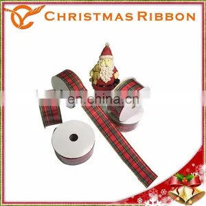 Plaid Grosgrain Christmas Ribbon Fabric thumbnail-6
