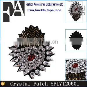 New Design Crystal Heart Rhinestones Beads Applique for Brooch Clothing Bags thumbnail-4