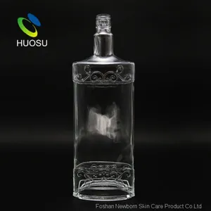 China Manufacturer New Products Empty Customized Whiskey Vodka Glass Drinking Bottle thumbnail-3