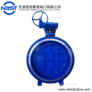 Worm Gear Seawater Butterfly Valve High Performance 150LB A216 WCB thumbnail-1