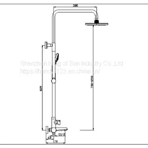 Wall Brass Faucet at Shower Mixer thumbnail-2